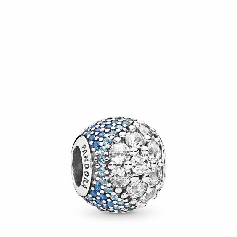 pandora blue enchanted pave charm